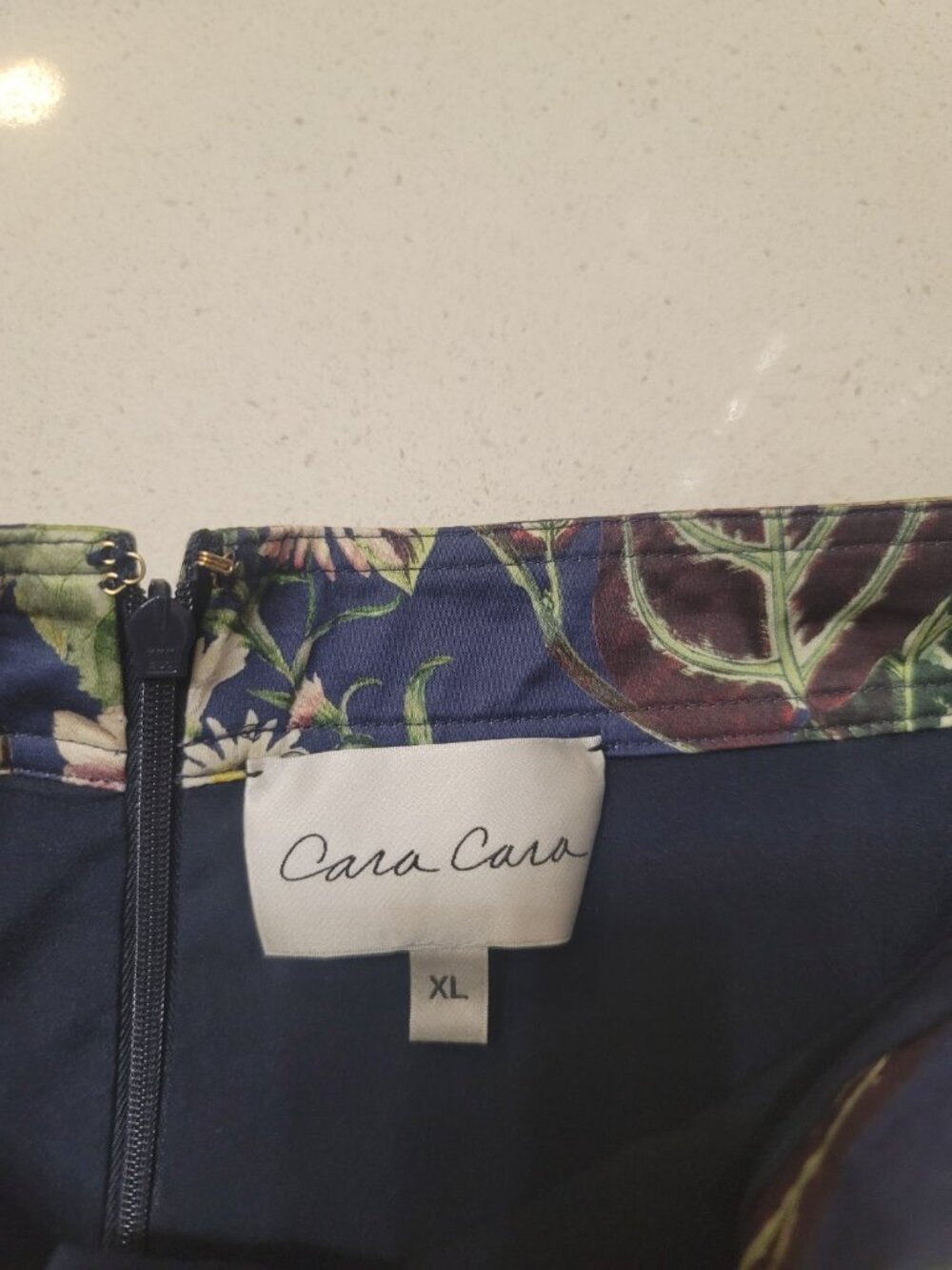 Cara Cara Floral Asher Halter Maxi Dress Women XL Backless Viscose Multicolor - Picture 6 of 7